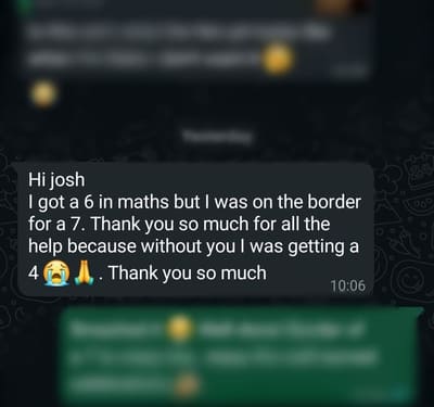 GCSE maths grade 6 result